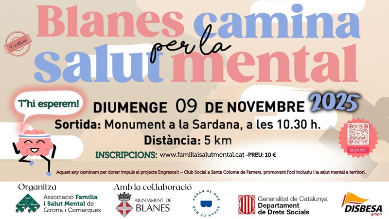 Blanes acull la 5a Caminada Solidària per la Discapacitat Psicosocial