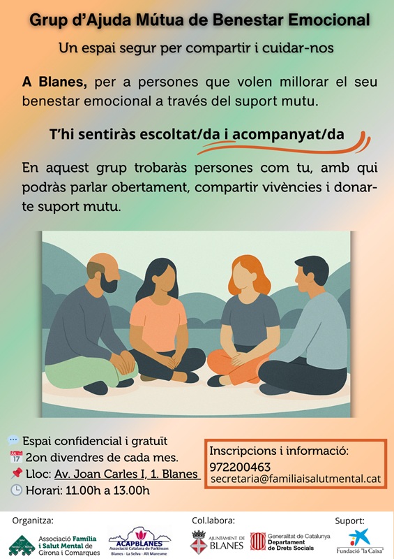 Nou Grup d’Ajuda Mútua de Benestar Emocional a Blanes